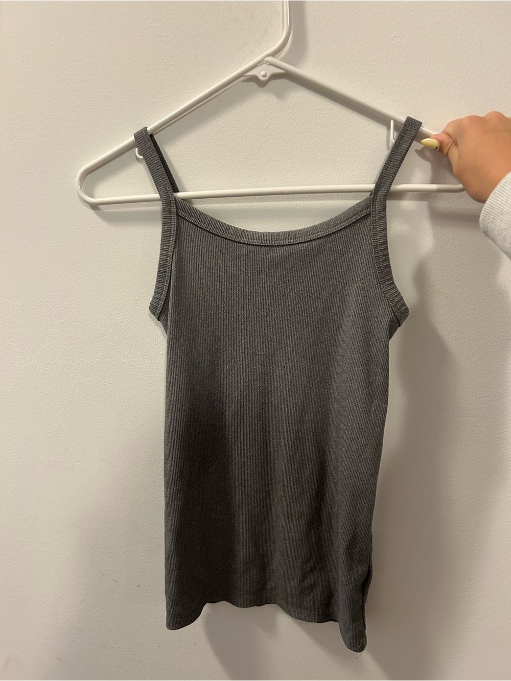 Women's Ribbed Tank Top in Charcoal Gray
SIZE: XS